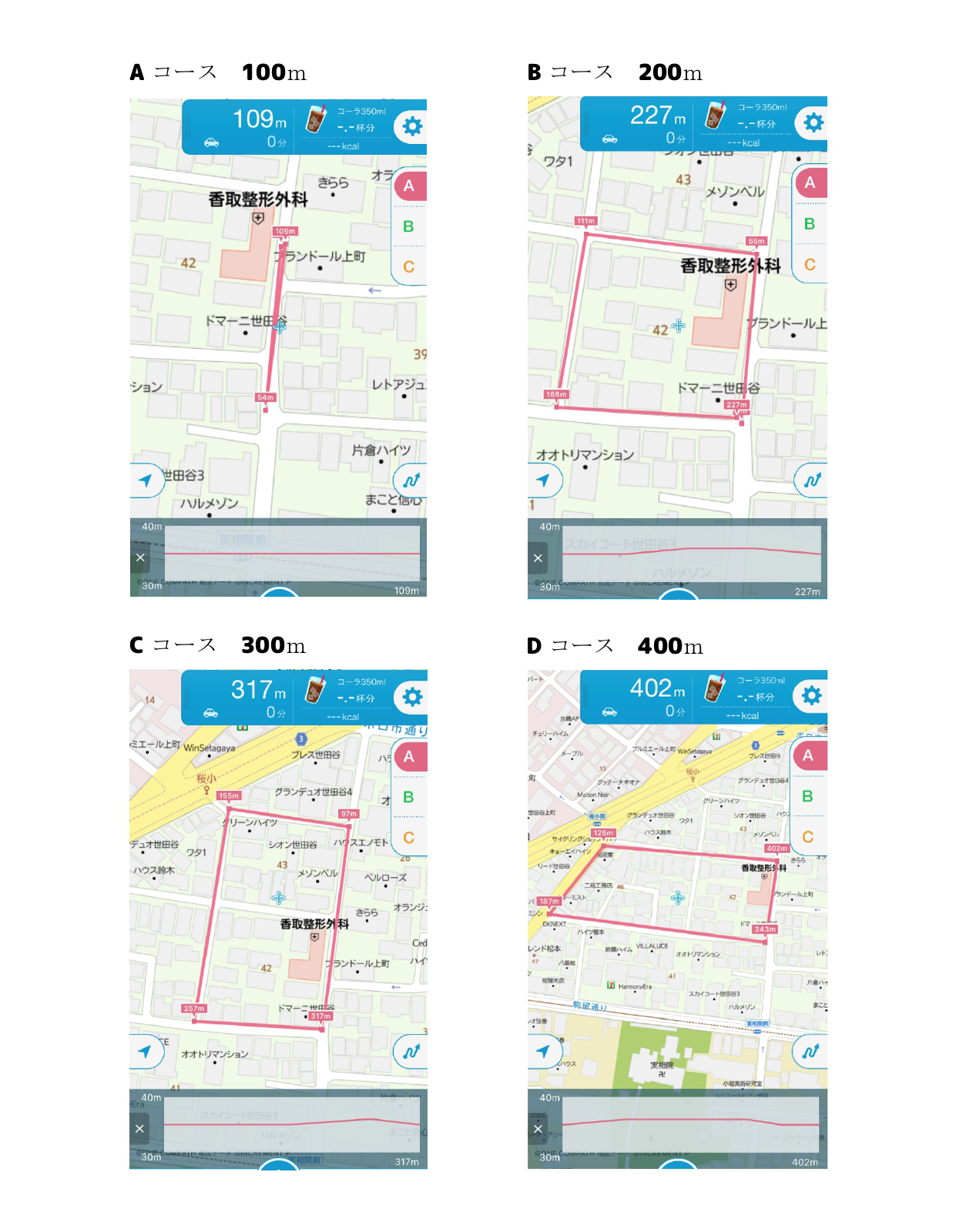 歩行練習距離の目安